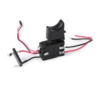 Contrôleur de vitesse de perceuse à main électrique sans fil, interrupteur de perceuse électrique, gâchette de commande de vitesse de forage 12 V avec petite lumière, remplacement de commutateur de ré