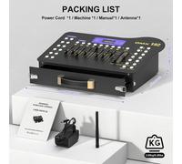 Contrôleur d'éclairage DMX192 sans fil - Console DMX 192 canaux - Pour projecteurs PAR et lyres - Éclairage de scène et DJ - 90–240 V - Prise UE