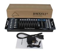 Contrôleur d'éclairage DMX512 - Console de contrôle DMX avec 192 canaux - Pour projecteurs LED PAR et projecteurs à tête mobile - 90-240V AC - Prise européenne - Adapté pour les scènes et les DJ