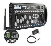 Controleur Dmx 512 Sans Fil Dmx Controller Console 192 Ch, Contrôleur Dmx Table Console Lumiere Avec 2.4G Wireless Transmission Receiver, Batterie Rechargeable Intégrée Eclairage Dmx512 Controlleur
