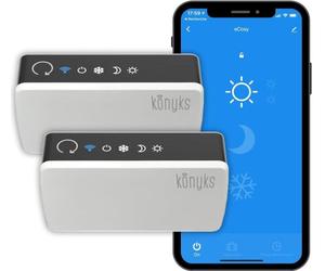 Contrôleur en réseau pour les radiateurs électriques eCosy de Konyk, compatible avec Alexa et Google Home, câble pilote de 6e ordre, indicateurs de mode, automatisation simple