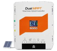 Contrôleur hybride, gestion efficace de l'énergie, conception durable, compatible 12V, 24V, 48V (automatique), 6000W pour l'éolien, 1000W pour le solaire, système hybride éolien-solaire externe