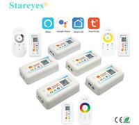 Contrôleur intelligent WiFi Tuya Alexa Google Home Voice DC5-24V variateur couleur unique CCT RGB RGBW RGB CCT 5 en 1 bande LED APP RF 2.4G Dimmer add 2.4G RF