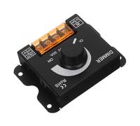Contrôleur LED de Gradation Monocanal Dc 12-24v 30a pour Rubans | Luminosité Réglable, Contrôle Stable en Couleur Unique, Cuivre et Fer, Noir, pour Intérieur Auto et Salon