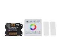 Contrôleur LED RVB DC 5 V-24 V avec télécommande RF pour bandes lumineuses Boîtier blanc et noir Deux façons d'installation Fonction mémoire Anneau de contrôle fluide Sélection du mode dynamique
