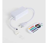 Contrôleur Pour Ruban Led Rgb 220v Wcob Silicone Flex Avec Télécommande Ir Blanc