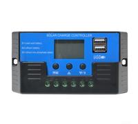 Contrôleur solaire 12 V 24 V avec écran LCD, contrôle de la lumière et fonction de synchronisation, surintensité, court-circuit, protection contre les surcharges et les décharges pour panneaux PV (10