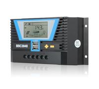 Contrôleur Solaire 20A 30A 60A 80A 12V/24V Ou 12V 24V 36V 48V, Régulateur De Batterie Au Lithium, Double Contrôle Temps Et USB(BSC6048(60A))