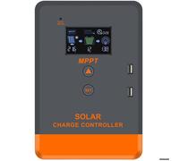 Contrôleur solaire MPPT automatique 12 V/24 V avec écran LCD rétroéclairé et plusieurs modes de contrôle de charge.