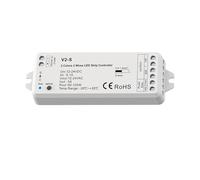 Contrôleur WW + CW CCT à 2 fils, variateur DC 12V 24V avec fonction de gradation par poussée, convient uniquement for la bande LED WW + CW à 2 fils, variateur LED 2.4G(V2-S Only)