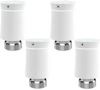 Contrôleur ZigBee Smart TRV, horaire programmable,vocale, MOES, 4 vannes blanches