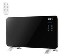 EDM Convecteur à plaque en verre 07182 – 1500 W, 2 niveaux, programmateur 24h/semaine, télécommande