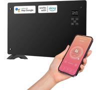 Convecteur électrique avec contrôle via application etvocale, compatible avec Google Assistant et Alexa – Puissance 1500 W, 3 modes de chauffage et minuterie programmable – Dimensions : 47 x 77 x 23 c