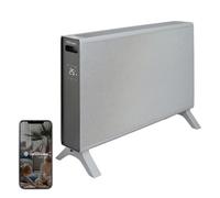 Chauffage d'Appoint Électrique Dimplex HeatLite TEX+ 2000W WiFi Tissu Gris | Radiateur connecté - pose libre ou murale, thermostat 5-35 °C, minuterie 24h/7j, détection fenêtre ouverte, sécurité enfant