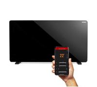 DOMO Convecteur à air chaud en verre DO7356CH – Wi‑Fi – 2000 W – Noir