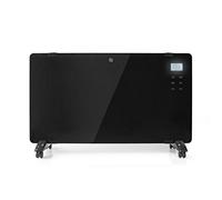 Convecteur Radiateur mural Radiateur Radiateur électrique Thermostat réglable 2 niveaux de chaleur Télécommande Minuterie Radiateur de salle de bain en verre 1000/2000 Watt W 83 cm