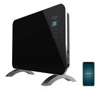 Convecteur verre Wi-Fi noir 1000 W salle de bain