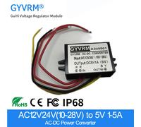 Convertisseur AC à DC 24V à 5V 1A 2A 3A 4A 5A, convertisseur de puissance AC12V à DC5V 5A 25W, Module d'alimentation AC-DC pour LED 3A
