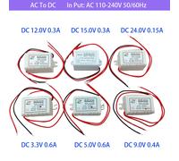 Convertisseur ca à cc, Module d'alimentation abaisseur, AC110V 220V 230V à DC 3V 5V 9V 12V 15V 24V 3W, tension isolée Led stabilisée
