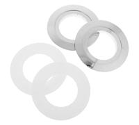 Convertisseur de Bouton-poussoir Wc Double Chasse 38mm | Adaptateur de 38mm à 48mm ou 58mm, Anneaux Chromés et Blancs Inclus, Lot de Sets de Pièces