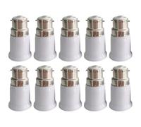 Convertisseur de douille adaptateur de l'ampleur l'ampleur B22 à E27 10pcs 2, 4x1.4 Convertisseur douille 220V 10A 100 ℃ Adaptateur 'ampoule à filetage résistant la chaleur