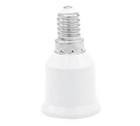 Convertisseur de douille E14 à E27, ampoule LED, adaptateur à vis, économie d'énergie, ampoule intelligente, adaptateur de douille lampe résistant la chaleur, blanc
