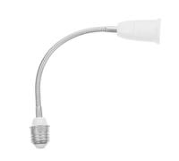 Convertisseur de Douilles de Lampe E27 à E27, Rallonge Flexible Blanche | Plastique, Bras Souple Orientable, pour LED et Spots Encastrés, Usage Maison ou Boutique