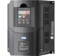 Convertisseur de fréquence VEVOR VFD 10 CV, 7,5 kW, 35 A, entrée 220 V monophasée ou triphasée sur sortie 220 V triphasée, entrée 40-60 Hz, sortie 0-400 Hz, VFD pour régulation de vitesse CNC de moteu