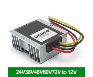 Convertisseur de puissance CC 24V vers 12V, régulateur abaisseur de tension 15V-90V vers 12V, module d'alimentation abaisseur de tension 36V/48V/60V/72V vers 12V 8A