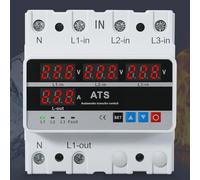 Convertisseur de tension 3 phases à 4 conducteurs - Réinitialisation | Protection contre les sur/bas automatiques, moniteur LCD en temps réel, valeurs limites réglables, courant nominal de 63 A