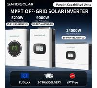 Convertisseur hybride SANDISOLAR 48V 12KW/6.5KW/4.2KW 24V hors réseau avec entrée générateur, gestion intelligente des charges, communication Wi-Fi et RS485 pour systèmes d'énergie renouvelable 4.2KW 