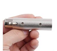 Convertisseur XLR en métal pour DMX pour configurations d'éclairage professionnelles avec XLR 3 broches vers 5 broches pour conversion DMX en double genre (3 broches mâle vers 5 broches femelle)