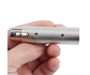 Convertisseur XLR en métal pour DMX pour configurations d'éclairage professionnelles avec XLR 3 broches vers 5 broches pour conversion DMX en double genre (3 broches mâle vers 5 broches femelle)