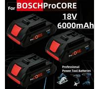 Convient pour BOSCH Professional 4.0Ah5.0Ah6.0Ah batterie Pro CORE18v batterie lithium-ion remplacement BAT609BAT618avec bms 6.0Ah 3pcs