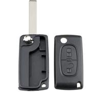 Convient pour Peugeot 2008 3008 5008 2 boutons télécommande porte-clés coque Ce0523 Hu83, noir