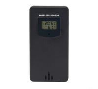Convient pour station météorologique FanJu capteur de température et d'humidité extérieure, sans fil 433,92 MHz, distance de transmission de 60 mètres avec support mural pour remplacer la sonde (noir)
