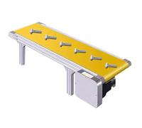 Convoyeur à bande en PVC à vitesse réglable, machine de transport industriel de 30 x 150 cm pour une manipulation efficace des matériaux, solution durable de ligne de montage de bureau pour une