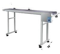 Convoyeur à bande, longueur 150 cm, garde-corps en acier inoxydable
