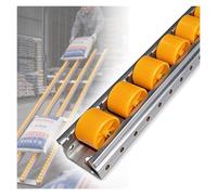Convoyeur À Rouleaux Fluide Rail Guidage Extra, Rouleaux Manutention Lourde | Cadre Acier 1.1mm Glissière Manutention Camion Palette Ligne Assemblage Système Glisse Fluide, Installation(A/Long/1.3m)