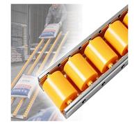 Convoyeur À Rouleaux Fluide Rail Guidage Extra, Rouleaux Manutention Lourde | Cadre Acier 1.1mm Glissière Manutention Camion Palette Ligne Assemblage Système Glisse Fluide, Installation(D/Long/1.3m)