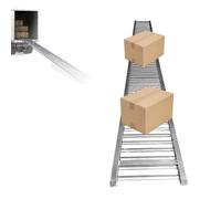 Convoyeur à rouleaux gravitaires pliable pour le chargement en entrepôt | Table à rouleaux mobile non motorisée pour le chargement et le déchargement en entrepôt(50 x 300cm)