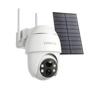 COOAU 2.5K 4MP Camera Surveillance WiFi exterieure sans Fil - 365 Jours avec Panneau Solaire - 360° Panoramique | 4 LED | Audio bidirectionnel | Vision Nocturne Couleur | IP66 | Compatible avec Alexa