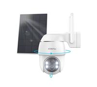 COOAU 2MP PTZ 2,4GHz WLAN IP Caméra de surveillance extérieure avec capteur PIR, alarme et notification par app, vision nocturne en couleur, enregistrement d'événements