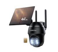 COOAU 4G LTE Camera Surveillance Extérieure sans Fil, 2K 3MP Caméra Solaire
