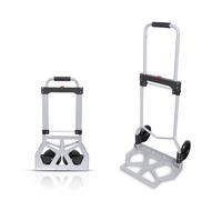 COOCHEER Diable Pliable Charge 120kg, Chariots de manutention 2 Roues avec Poignée Télescopique en Aluminium