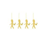 Cooee Design Cooee Décoration de Noël Laiton Lot de 4 Trumpet boy