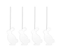 Cooee Design Décoration de Pâques Easter Deco lièvre Lot de 4 White