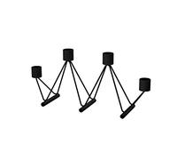 Cooee Design Vinkel Black Bougeoir en Acier Inoxydable Noir L 8 l 30 H 13,5 cm