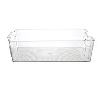 COOK CONCEPT Bac de Rangement Frigo 8 L 37x21 cm Transparent avec Poignées | Plastique sans BPA, contenance 8 L, transparent, poignées intégrées, réfrigérateur placards, format 37x21,5x10 cm, robuste