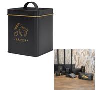 Cook Concept – Boîte en métal BT6821 pour pâtes – Noir et doré, hermétique 1,5 L, nettoyage aisé